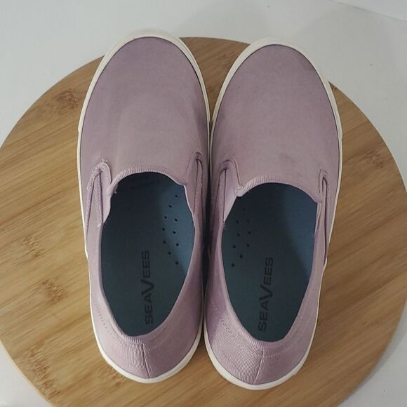 SeaVees Baja Slip on Platform Sneaker Iced Lavender Grossgrain Twill Women's 9.5 - Picture 6 of 11